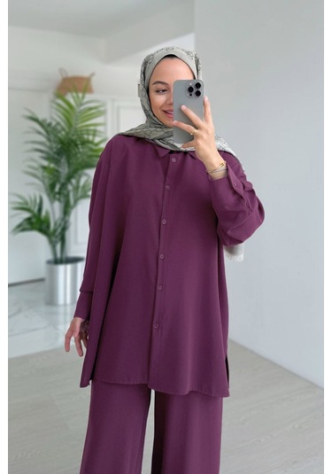 Ka Hijab Pearly Takım - Mor