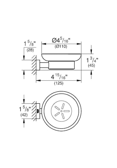 Grohe Sabunluk Seti Eurocube Krom - 40754001