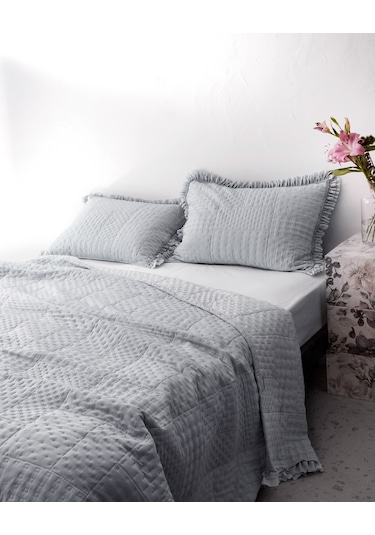 Madame Coco Medus Çift Kişilik Yatak Örtüsü - İndigo Indigo