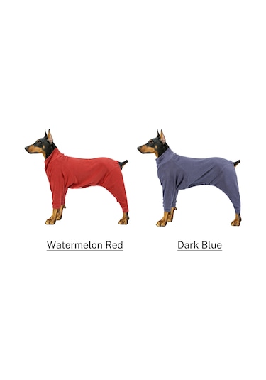 Vkemall Kış İçin Köpek Isı Sağlama Fleece Mont, Yüksek Yaka Dört Ayaklı, Gri Mavi, Xs Ya002v031