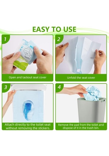 Pembe 10 Adet Klozet Kapağı Yıkanabilir Biyobozunur Lazımlık Eğitimi Kamu Tuvalet Kağıt Tuvalet Astarı