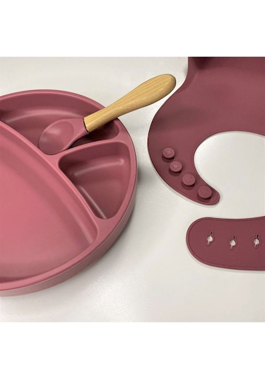 Oioi Blw Silikon Beslenme Seti II Bordo