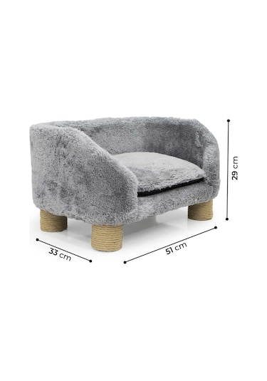 Gobypet Peluş Kedi Koltuğu, Yumuşak Lüks Kedi Köpek Yatağı, Kedi Köpek Koltuğu