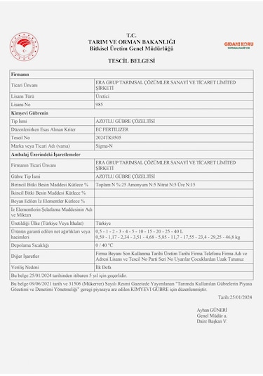 Sıgma N Sıvı Gübre