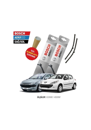 Peugeot 206 2002 Silecek Takımı Bosch Aeroeco