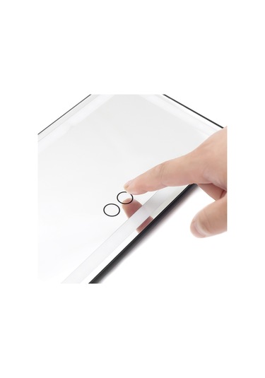 Araba Güneşlik Ayna Usb Şarj Edilebilir Kozmetik Makyaj Aynası 3 Işık Modlu Dokunmatik Ekran - Beyaz