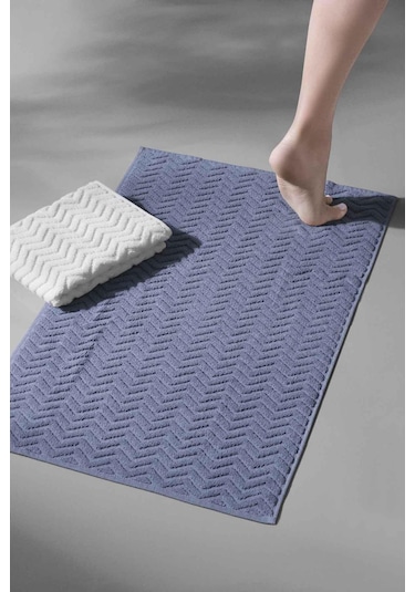 Taffeta X Bathmat Sky - Ekstra Yumusak, Modern %100 Pamuk 50X75Cm Mavi