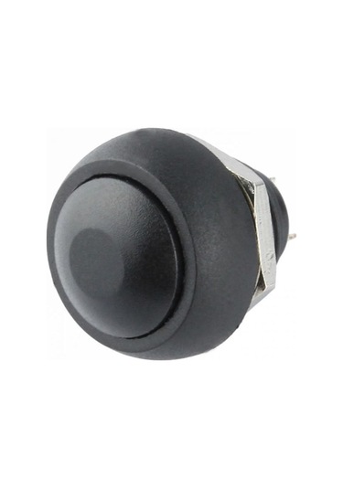 12mm Pbs-33b 2 Pin Push Buton Siyah On Off 1a 250v Mini Yuvarlak Su Geçirmez Anahtar Momentary
