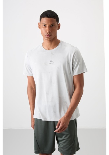 Tommy Life Taş Polyester Jakarlı İnce Esnek Standart Fit Erkek  T-shirt - 88397 001