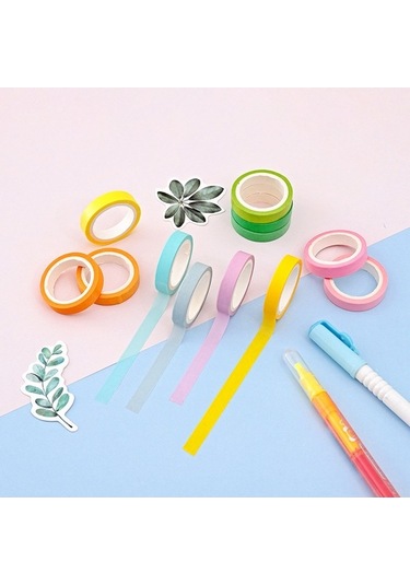 Prestigegoods 40 Renkli Dayanıklı Ofis Bantı - Kolay Kullanım, Uzun Ömürlü, Yapışkanlı