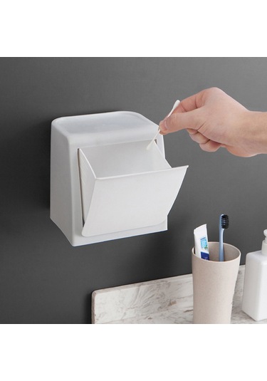 Jeemson Duvar Veya Masa Üstü Kullanıma Uygun Deliksiz Otomatik Geri Tepki Atık/ev Aletleri Saklama Kutusu Gri Gri