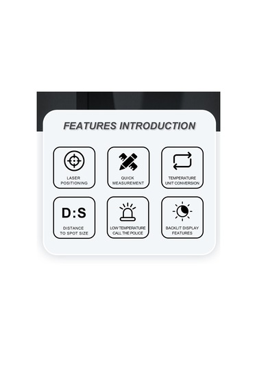 Wintact Wt319b -50-550 Santigrat Lcd Ekranlı Kızılötesi Termometre, Dahil Değil