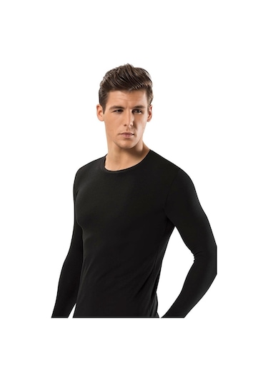 Erdem 1123 Erkek Pamuk Fanila Uzun Kol T-Shirt 2'Li Paket