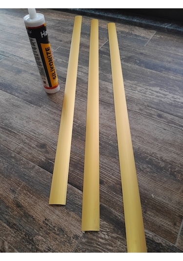 Gold Sarı Kapı Eşik Çıtası 3 Adet + 1 Mastik