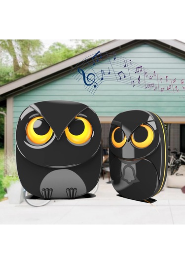 Monozone Lüx 1 Buton 1 Alıcı Kablosuz Kapı Zili Baykuş Şekilli