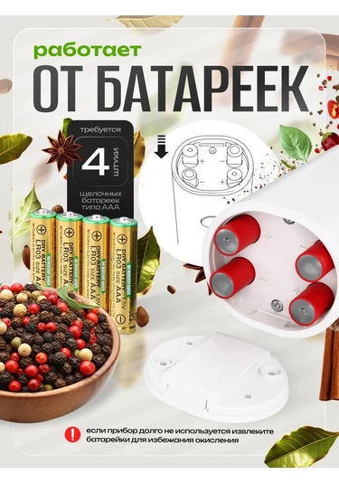 Winner Star Elektrikli Baharat Değirmeni, 2 Parçalı Set 449442355 Beyaz