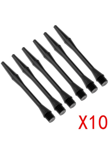 Homyl 60 Adet 54mm Konu Plastik Yeniden Oluklu Dart Milleri Siyah