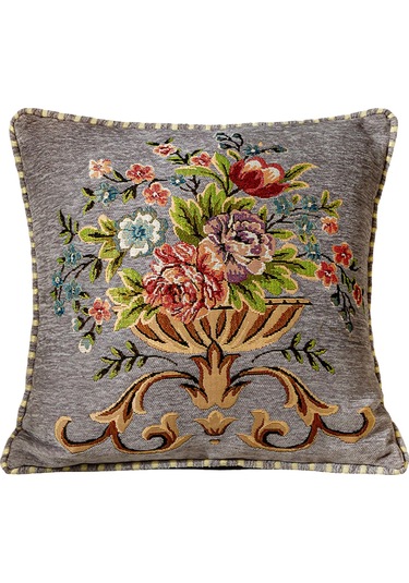 Suntek 48x48cm Makinede Yıkanabilir Dekoratif Yastık Gri Gri