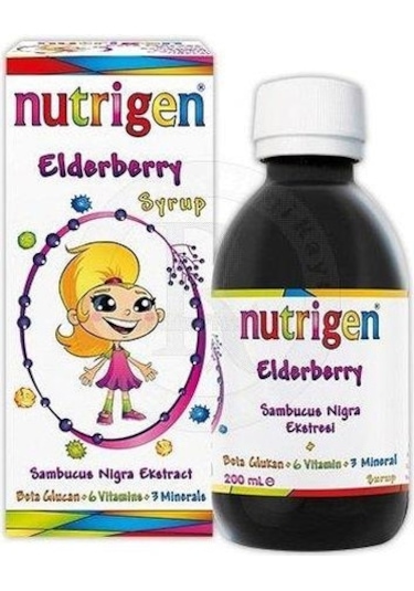 Nutrigen Elderberry Kara Mürver Şurup 200 Ml