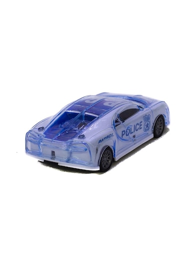 Oyuncak Polis Arabası Bugatti Işıklı Sesli Sürtmeli 15 Cm