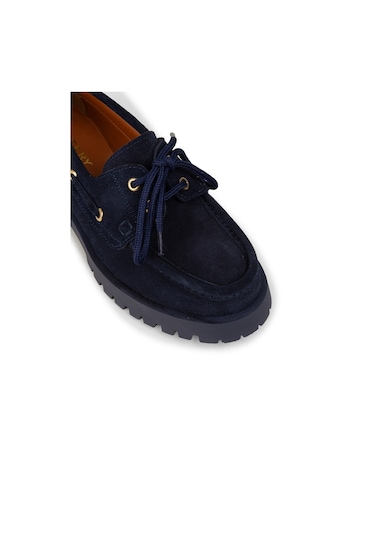 Deery Kadın Hakiki Süet Lacivert Marin Loafer - 02036zlcvc01