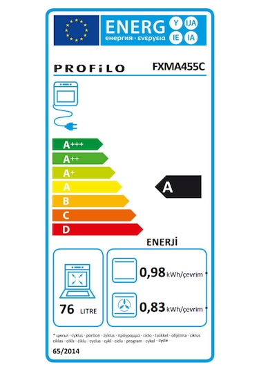 Profilo FXMA455C 76 L Fırın Ankastre Beyaz