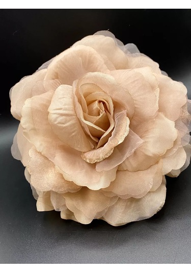 Amely Rid Büyük Ve İri Kumaş Gül Rengi Broş Tokası 175051154 Bej