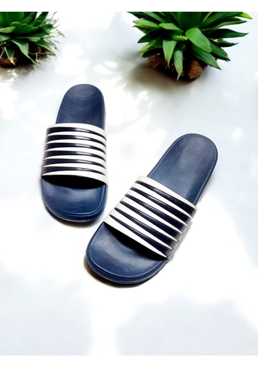 Rahat Kalıp Plaj,deniz,havuz,banyo Terliği Lacivert - Beyaz