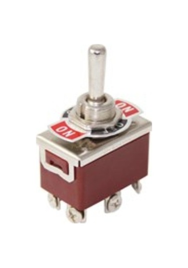 Tooggle Switch Büyük Boy (On)-Off-(On) 6P Vidalı Yaylı