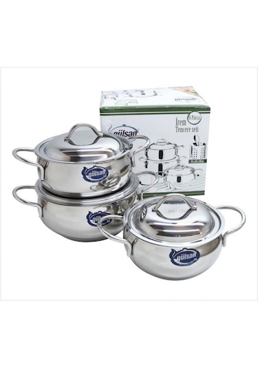 İrem 3 Lü Tencere Set Gülsan