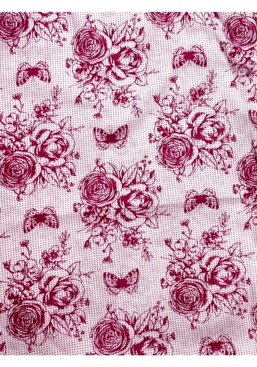 Desenli Penye Diz Altı Büyük Beden Anne Kadın Kapri Gül Desen