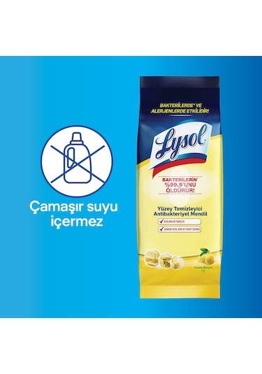Lysol Yüzey Temizleyici Mendil 216 Yaprak (3 x 72)