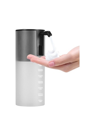 Dancemonkey 350ml Otomatik Köpüklü Sabun Dispanseri, Kızılötesi Sensörlü, Pilli, Dokunmasız, Ev/mutfak Siyah/ Siyah