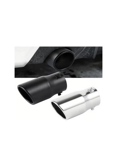 Elmpaly Silvery Ev Egzoz Susturucu Uç Boru Paslanmaz Çelik Universal Yüksek Kalite