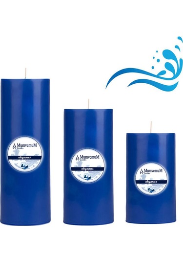 Big Okyanus Kokulu Set Mum Çap 7 Cm Mavi