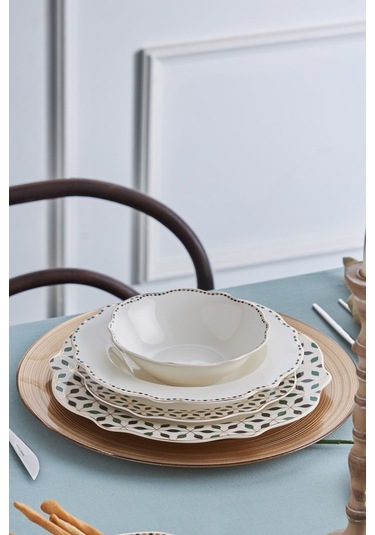 Karaca  Almond Tropez 24 Parça 6 Kişilik Porselen Yemek Takımı