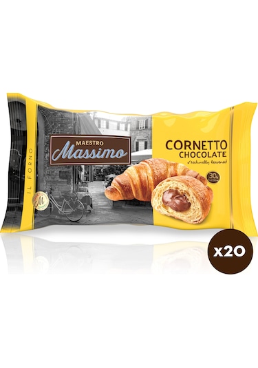 Cornetto Chocolate (Kruvasan Çikolatalı) 45 Gram 20 Adet (1 Kutu)