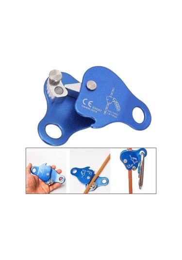 Pazly 100kn Alüminyum Tırmanma Makarası - 8-13mm Halat Uyumlu, Mavi/turuncu Renk, 7.8x7.5cm, Ağır Dayanım İçin İdeal Turuncu