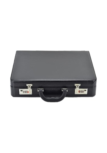 Bond Tipi Çanta Şifreli Evrak Çantası Siyah 14 Litre Siyah