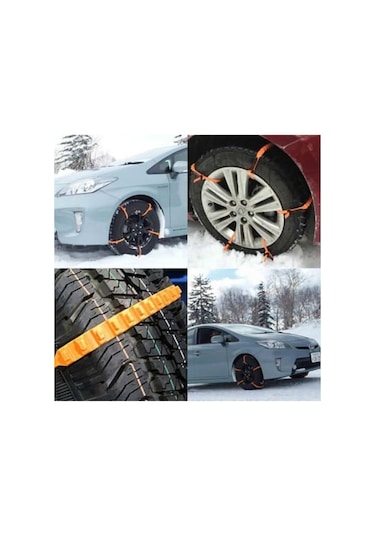 Yeni Nesil Tak Çıkar Pratik Kar Zinciri Lastik Zinciri 8'Li