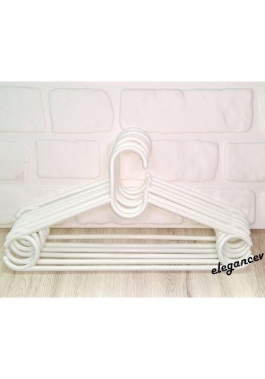 Sert Plastik Elbise Askısı Beyaz Renk 12-18-24 Adet Seçeneği 24 Adet