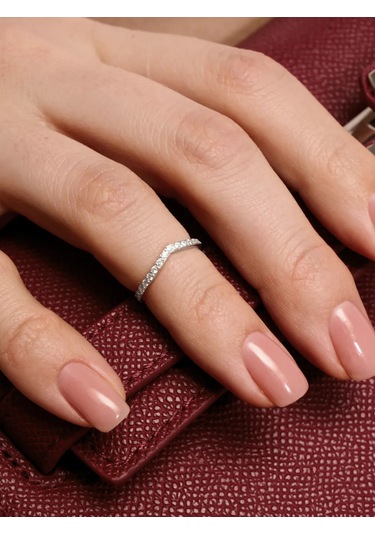 Zoloto Russkih 925 Ayar Gümüşten Fiyanit Taşlı Parmak Eklemi Halkası 363183195 Gri