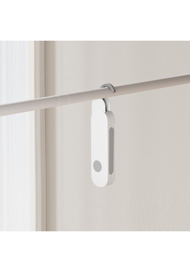 Sones Yedi Delikli Çok Fonksiyonlu Seyahat Katlanabilir Çamaşır Kurutma Askısı Gri Beyaz Diğer