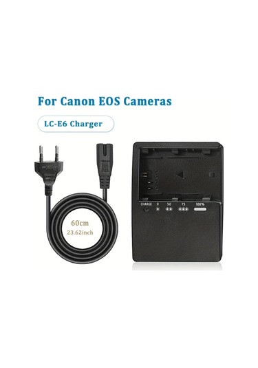 Xuweiwei Edekoy Lc-e6 Ab Tak Lc-e6 Sarj Cihazi Canon Eos Kameralar Icin 100-240v Genis Voltaj Ac Adaptoru Avrupa Fisi Kompakt Tasarim