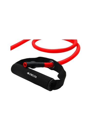 Delta 120 Cm Tutacaklı Tam Sert 9 13 Mm Pilates Direnç Lastiği Kırmızı