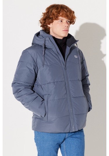 Lee Kapüşonlu Regular Fit Mavi Erkek Şişme Mont L88Bnya66 L88Bnya66 Mavi
