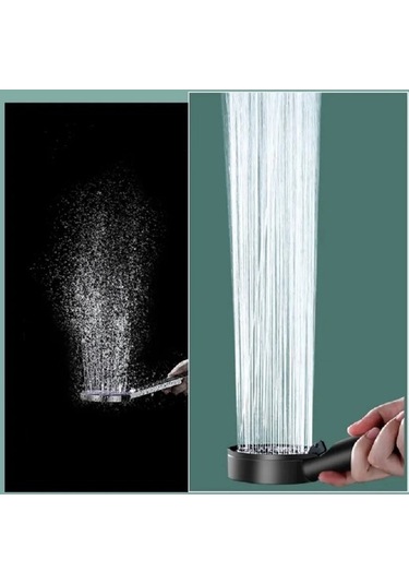 5 Kademeli Duş Başlığı Siyah Diğer
