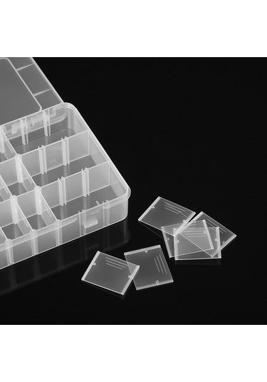 Youtek Plastik 24 Bölmeli Çekirdekli Organizer Kutusu - Küçük Aksesuar, Elektronik Parça, İlaç Ve Hobiler İçin Saklama Kutusu Beyaz