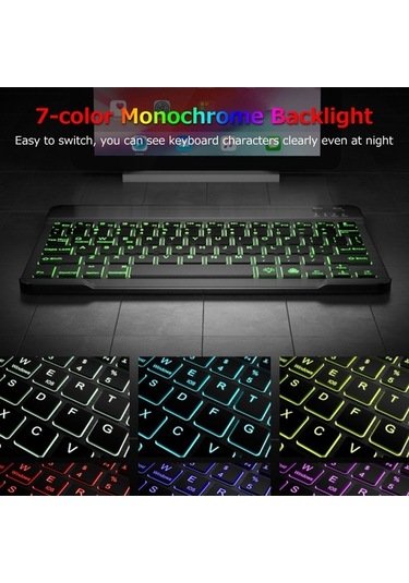 10 İnç Kablosuz Bt Klavye Ultra İnce Şarj Edilebilir Bt Klavye