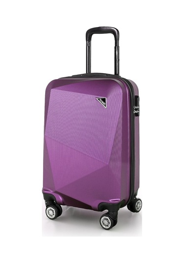 Polo&Sky Elmas Model Mor Renk Kabin Boy Valiz Bavul Mor